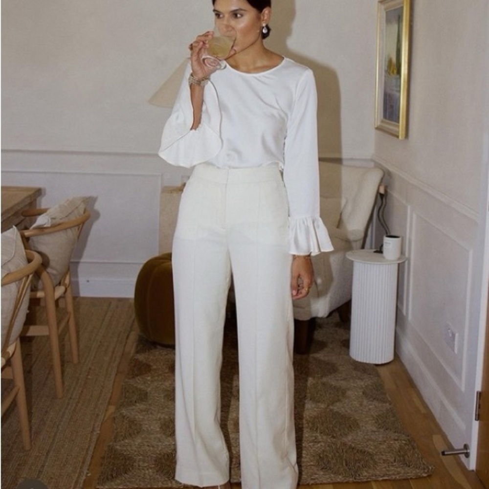 Crew winter garden top in ivory size S